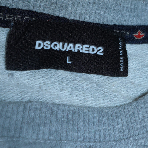 Dsquared2 Men's Grey Crew Neck Pullover Sweatshirt L