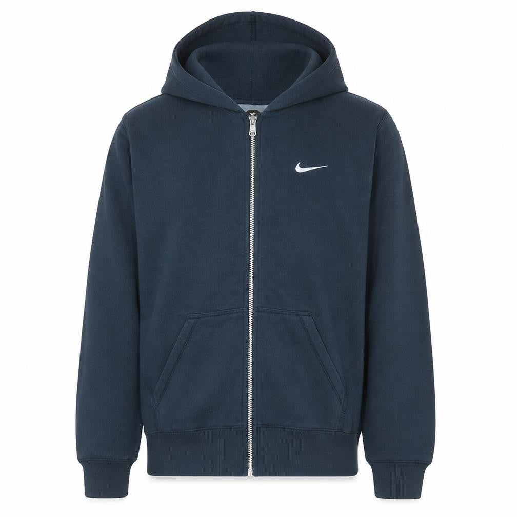 Nike Men's Blue Full Zip Hoodie L Regular Fit Fleece Sweatshirt