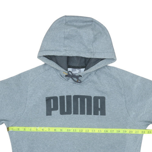Puma Men's Grey Pullover Hoodie Medium Sports Fleece Sweatshirt