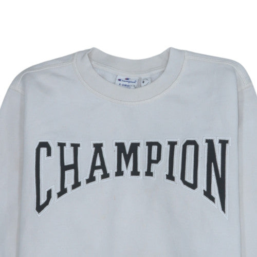 Champion Men's White XS Crew Neck Pullover Sweatshirt