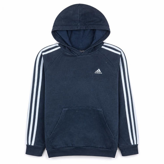 Adidas Girls Blue Pullover Hoodie 11-12 Years Logo Sports Fleece