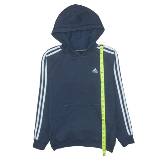 Adidas Girls Blue Pullover Hoodie 11-12 Years Logo Sports Fleece