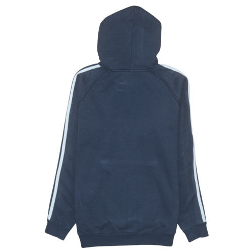 Adidas Girls Blue Pullover Hoodie 11-12 Years Logo Sports Fleece