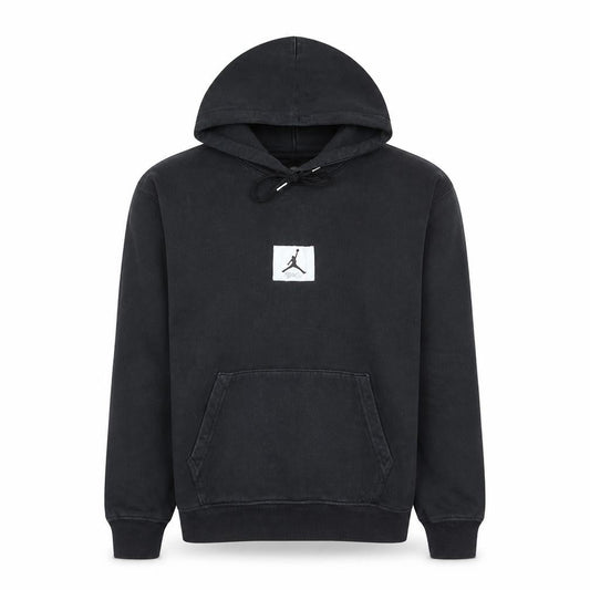 Front view of Jordan Men's Black Pullover Hoodie Medium Fleece Sportswear