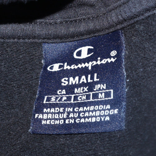 Champion Men's Black Pullover Hoodie Small Cotton Logo Sportswear