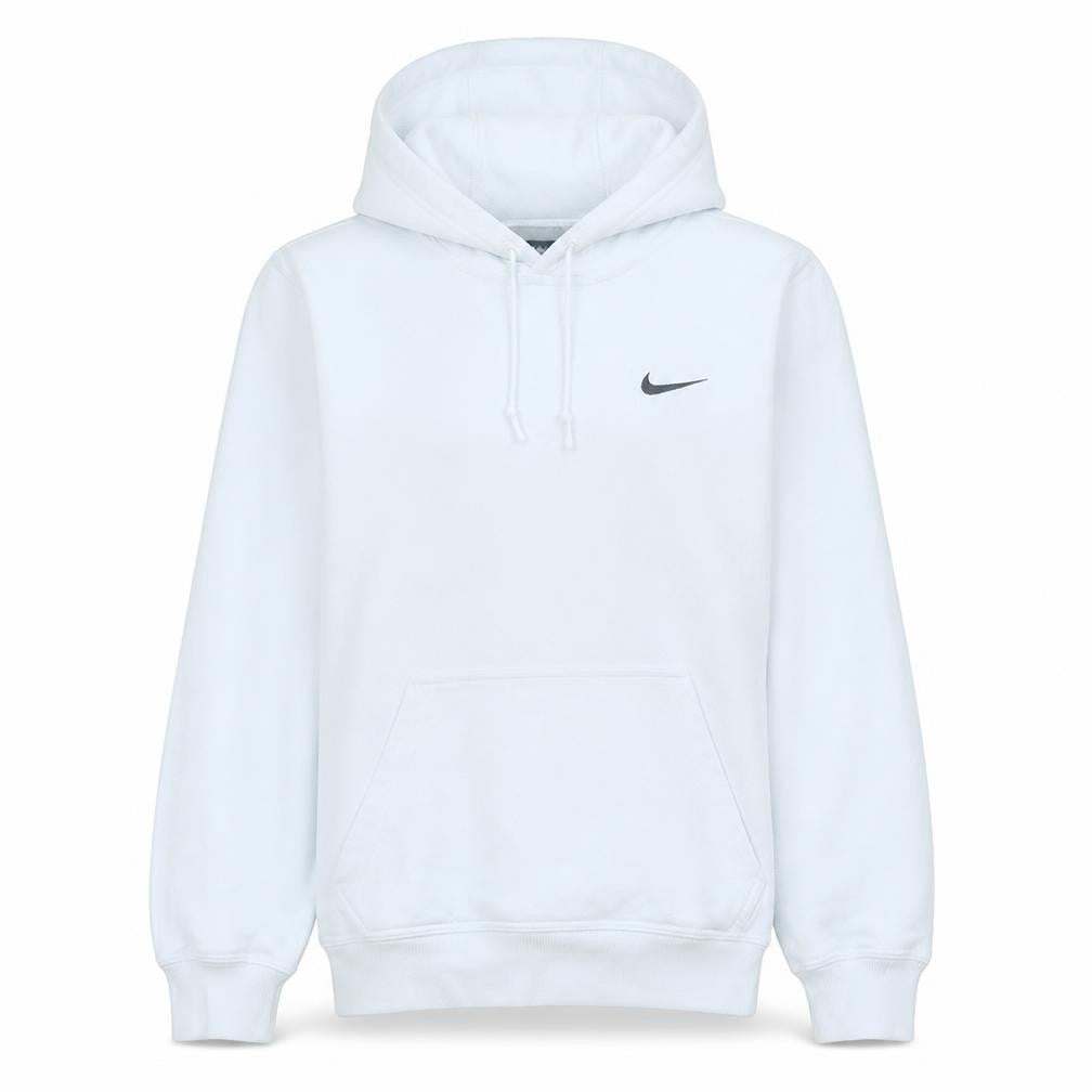 Nike Men's White Small Pullover Hoodie with Logo