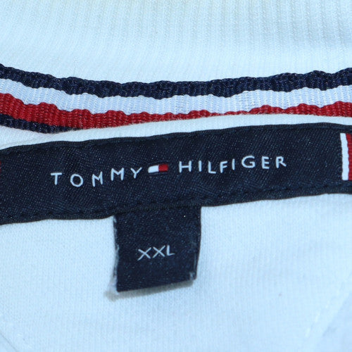Tommy Hilfiger Men's White XXL Crew Neck Pullover Sweatshirt