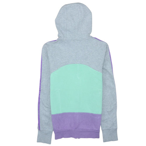 Adidas Girls Grey Colourblock Full Zip Hoodie Age 13-14 Years