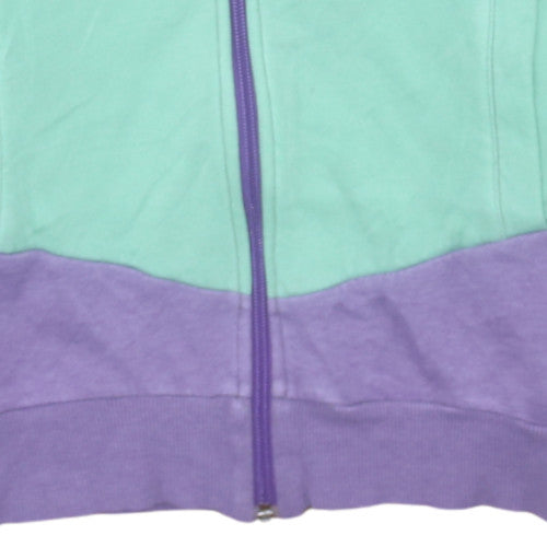 Adidas Girls Grey Colourblock Full Zip Hoodie Age 13-14 Years