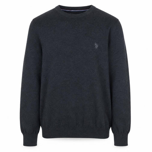 U.S. Polo Assn. Mens Charcoal Grey Marl Cotton Crew Neck Sweatshirt L