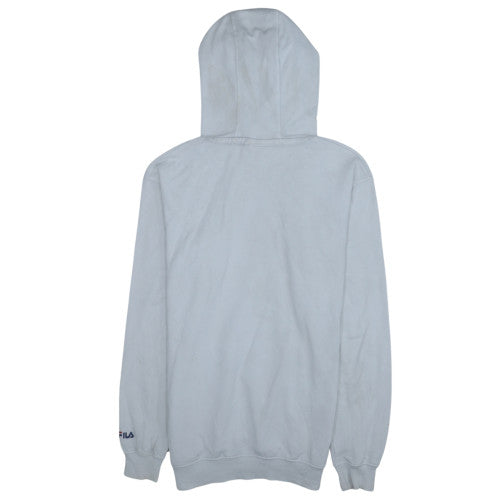 FILA Mens White XS Pullover Hoodie Logo Graphic Fleece