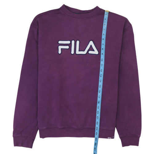FILA Men's Purple Crew Neck Logo Sweatshirt Size M Regular Fit