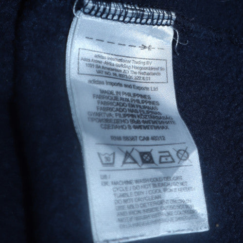 Adidas Men's Blue Pullover Hoodie L Regular Fit Logo Sportswear