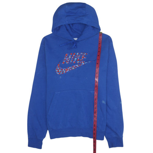 Nike Men’s Blue Pullover Hoodie M Regular Fleece Sportswear