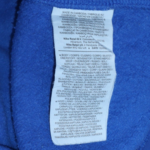 Nike Men’s Blue Pullover Hoodie M Regular Fleece Sportswear