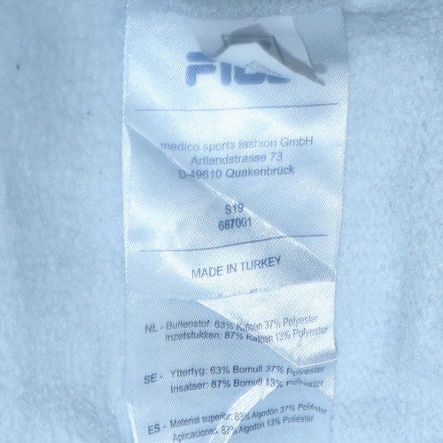 Fila Men's Grey XS Pullover Hoodie with Logo - Regular Fit