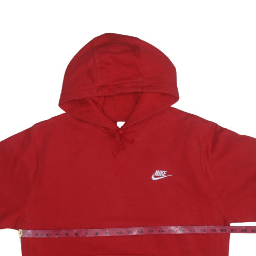 Nike Men's Red Pullover Hoodie Size S Fleece Logo Sweatshirt