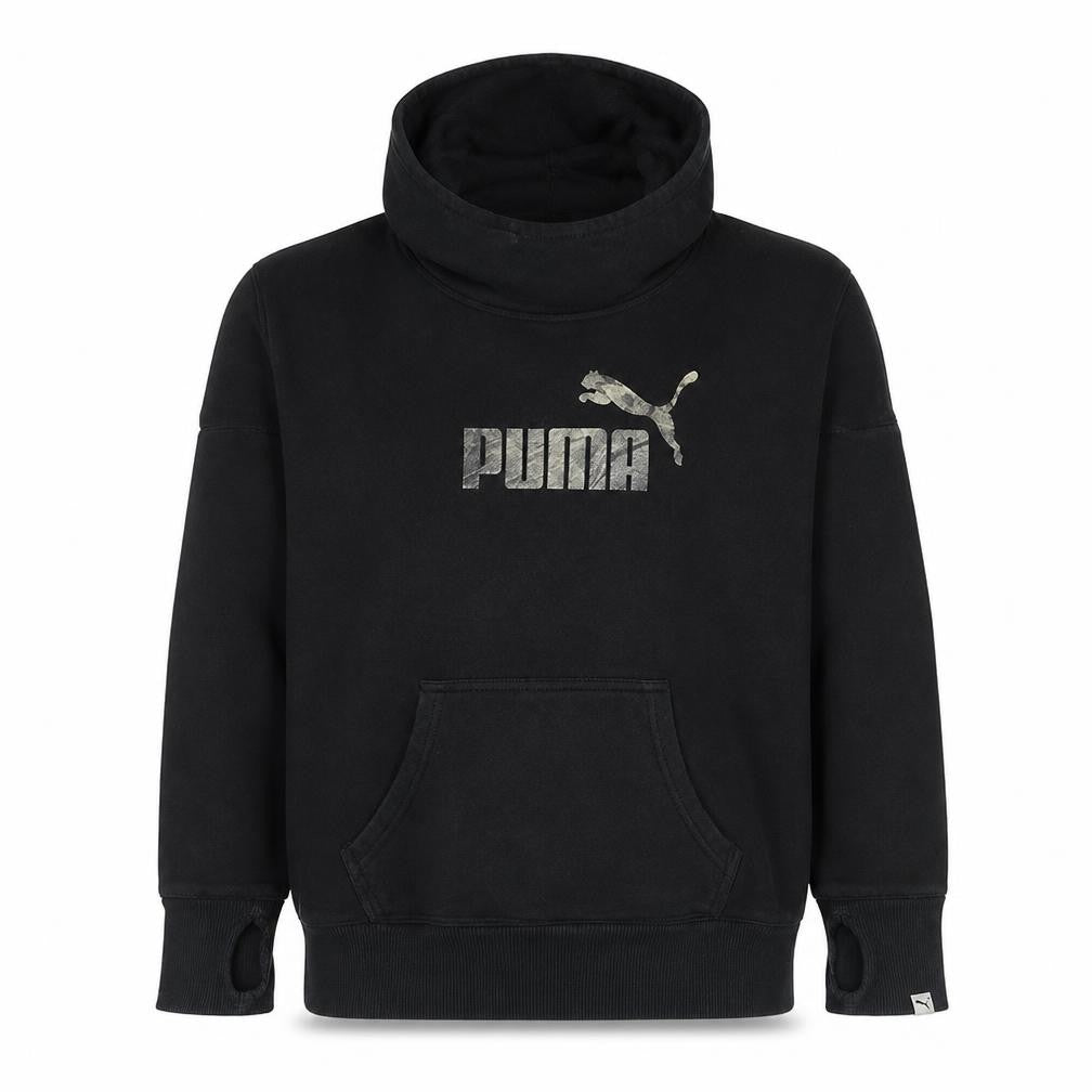 Puma Men's Black Pullover Hoodie High Neck Fleece M Regular Fit