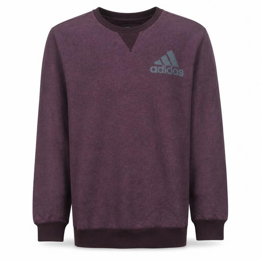 Adidas Mens Purple Crew Neck Sweatshirt M Climalite Pullover