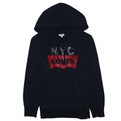 Levi's Men's Black NYC Rhinestone Logo Pullover Hoodie Size S