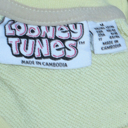 Looney Tunes Women's Beige Tweety Pie Pullover Sweatshirt Medium