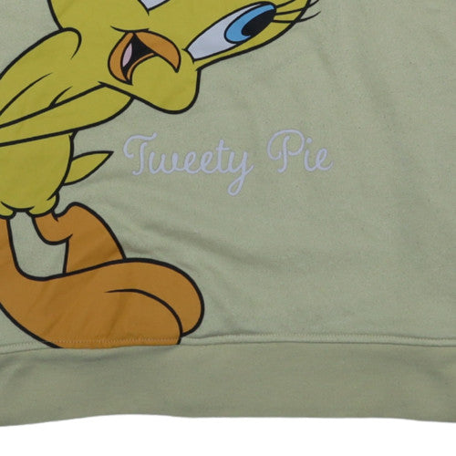 Looney Tunes Women's Beige Tweety Pie Pullover Sweatshirt Medium