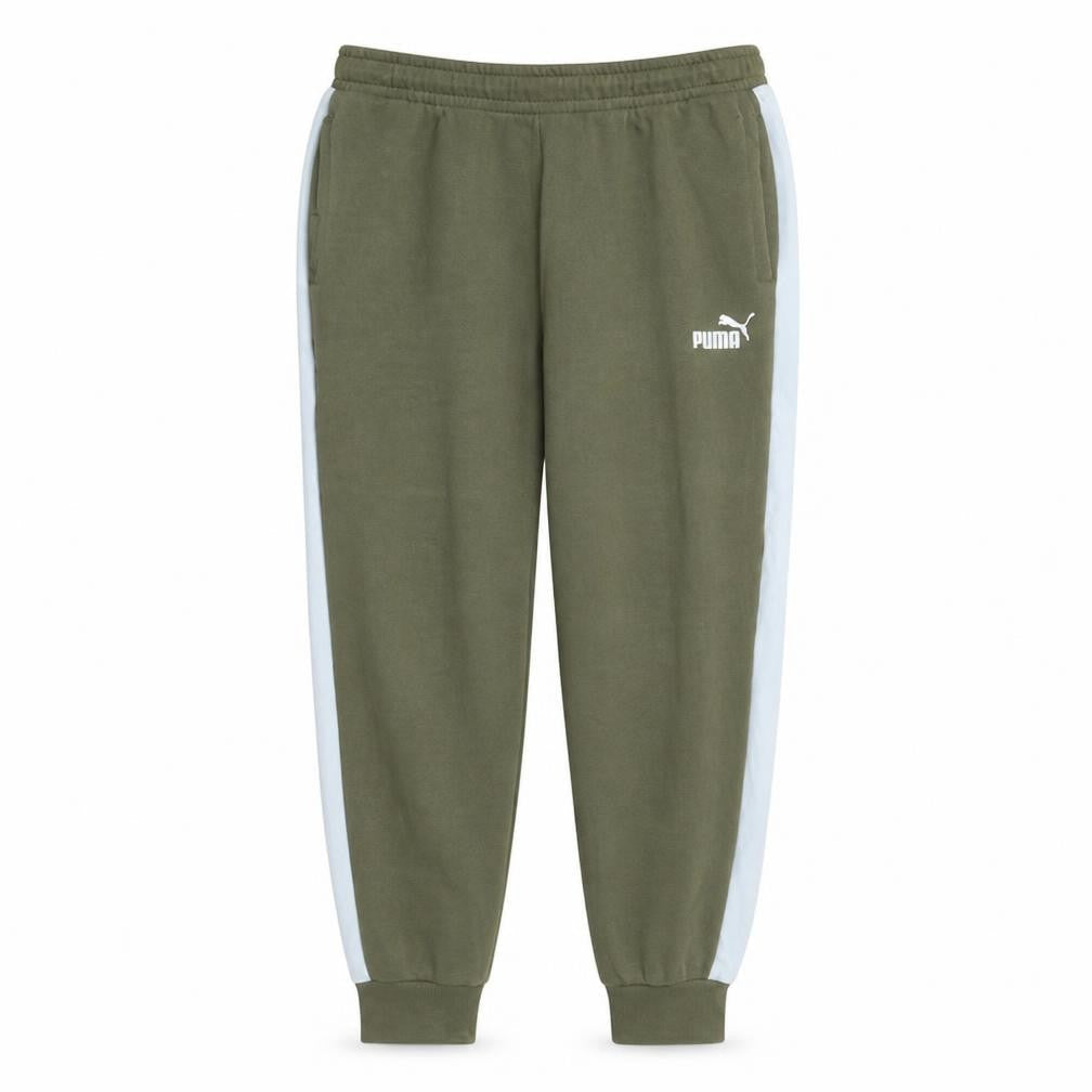 Puma Men's Green XL Jogger Sweatpants with Side Stripe