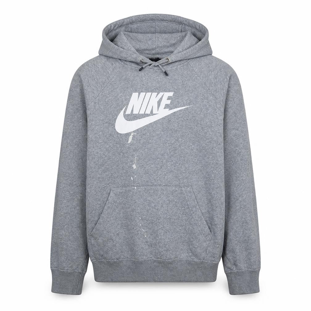 Nike Men's Grey Pullover Hoodie L Fleece Sportswear