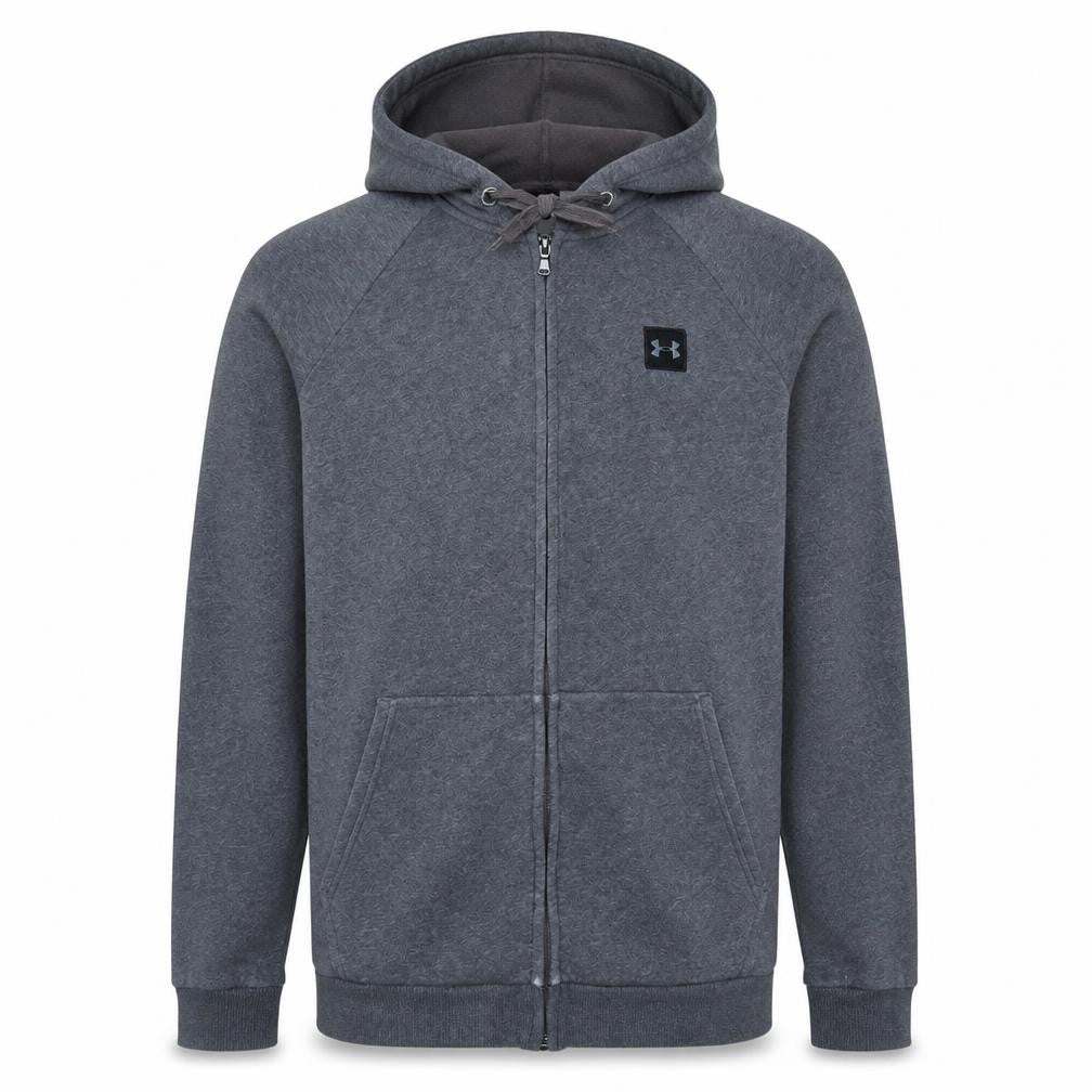 Under Armour Men's Grey Full Zip Hoodie Size L Lightweight Fleece