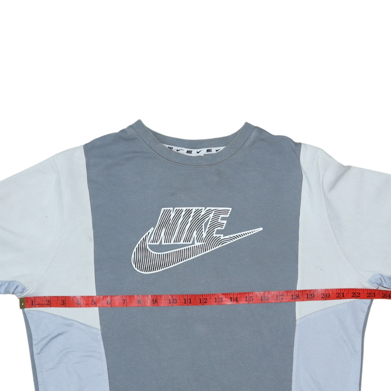 Nike Women's Grey Colourblock Pullover Sweatshirt M