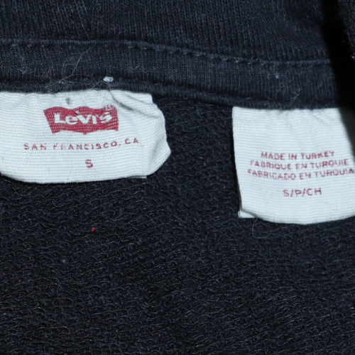Levi's Womens Black Pullover Hoodie S Logo Print Casual
