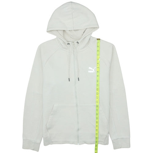 Puma Men’s Beige Full Zip Hoodie Size M Regular Fit Fleece