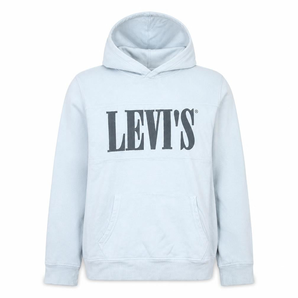 Levi's Mens White Graphic Logo Pullover Hoodie Size M