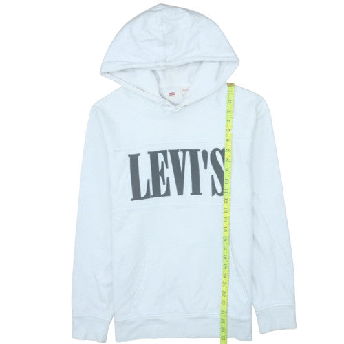 Levi's Mens White Graphic Logo Pullover Hoodie Size M