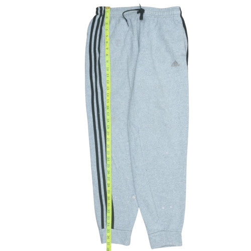 Adidas Boys Grey Jogger Sweatpants 13-14 Years Elastic Waist Fleece