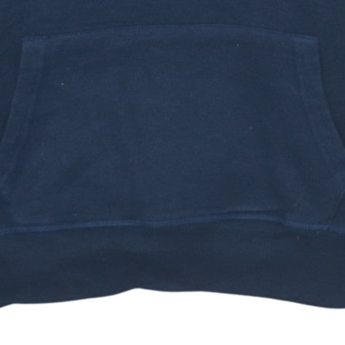 Tommy Hilfiger Men's Navy Blue Pullover Hoodie Medium Fleece Logo