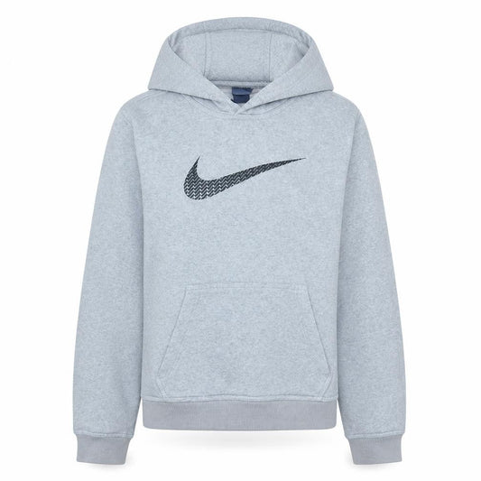 Nike Womens Grey Pullover Hoodie Size P Cotton Blend Logo Print