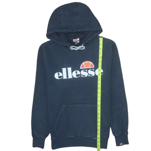 Ellesse Mens Blue Pullover Hoodie M Logo Fleece Sweatshirt