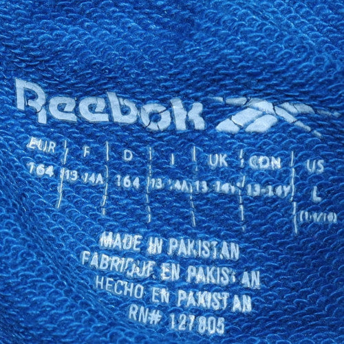 Reebok Girls Blue Pullover Hoodie 14 Years Sports Graphic Hooded Sweatshirt