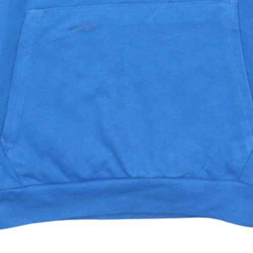 Reebok Girls Blue Pullover Hoodie 14 Years Sports Graphic Hooded Sweatshirt