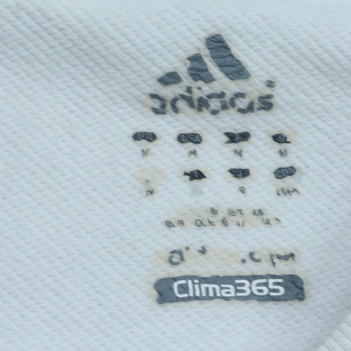 Adidas Mens White Crew Neck Pullover Sweatshirt Medium Sports Jumper