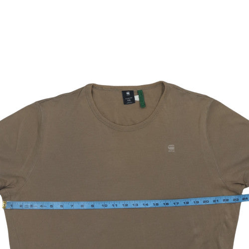 G-Star RAW Men's Beige Crew Neck Cotton Short Sleeve T-Shirt XXL