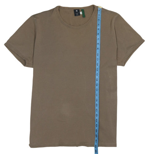 G-Star RAW Men's Beige Crew Neck Cotton Short Sleeve T-Shirt XXL
