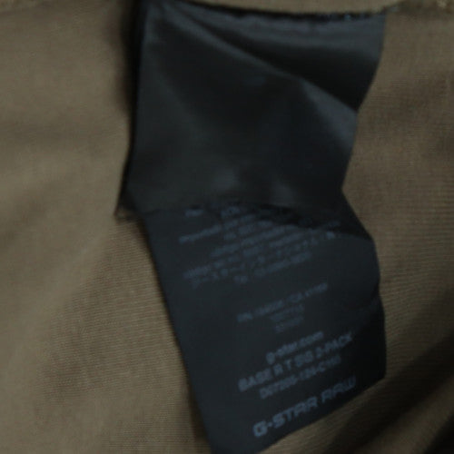 G-Star RAW Men's Beige Crew Neck Cotton Short Sleeve T-Shirt XXL