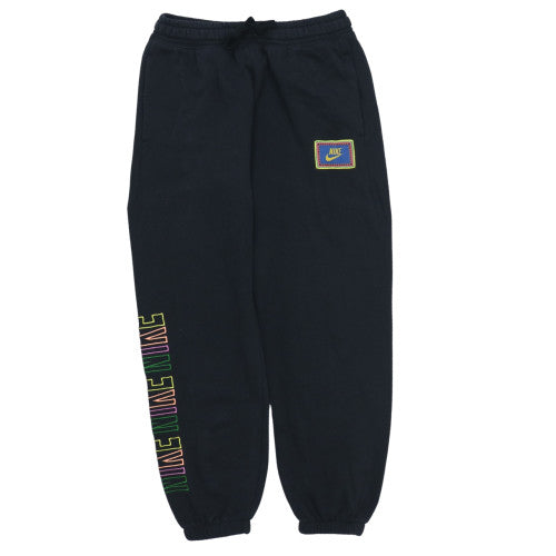 Nike Womens Black Fleece Sweatpants Small Logo Comfort Fit
