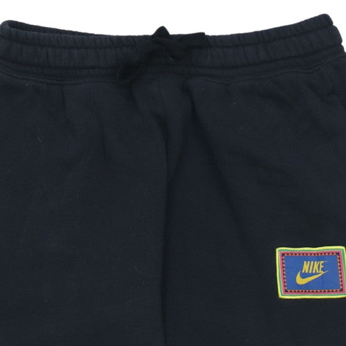 Nike Womens Black Fleece Sweatpants Small Logo Comfort Fit