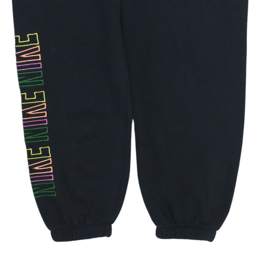 Nike Womens Black Fleece Sweatpants Small Logo Comfort Fit