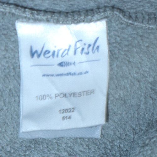 Weird Fish Men's Grey 1/4 Zip Fleece Sweatshirt Size M