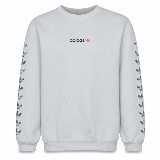 Adidas Men's White Logo Pullover Sweatshirt Size L