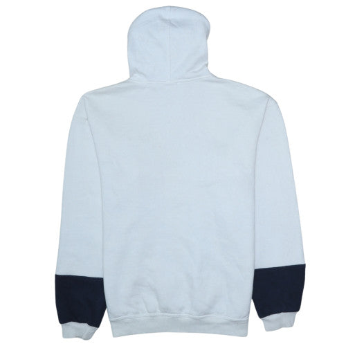 FILA Men's White Pullover Hoodie L Logo Fleece Sweatshirt